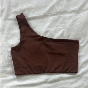 Girlfriend collective one shoulder sports bra